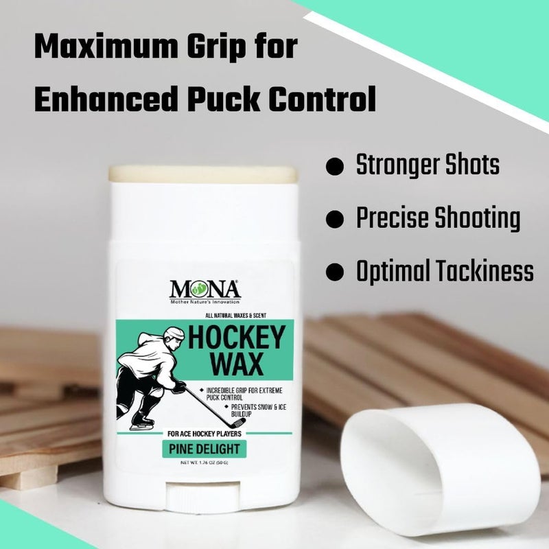 Mona Brands Elite Hockey Stick Wax for Ace Hockey Players | Premium Blade Protection | Improved Puck Control | Prevents Ice Buildup and Soggy Blade Tape - Image 3